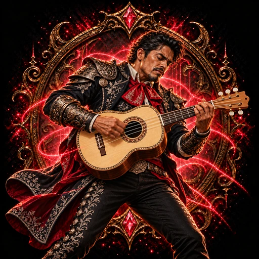 Mariachi Warrior character art